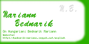 mariann bednarik business card